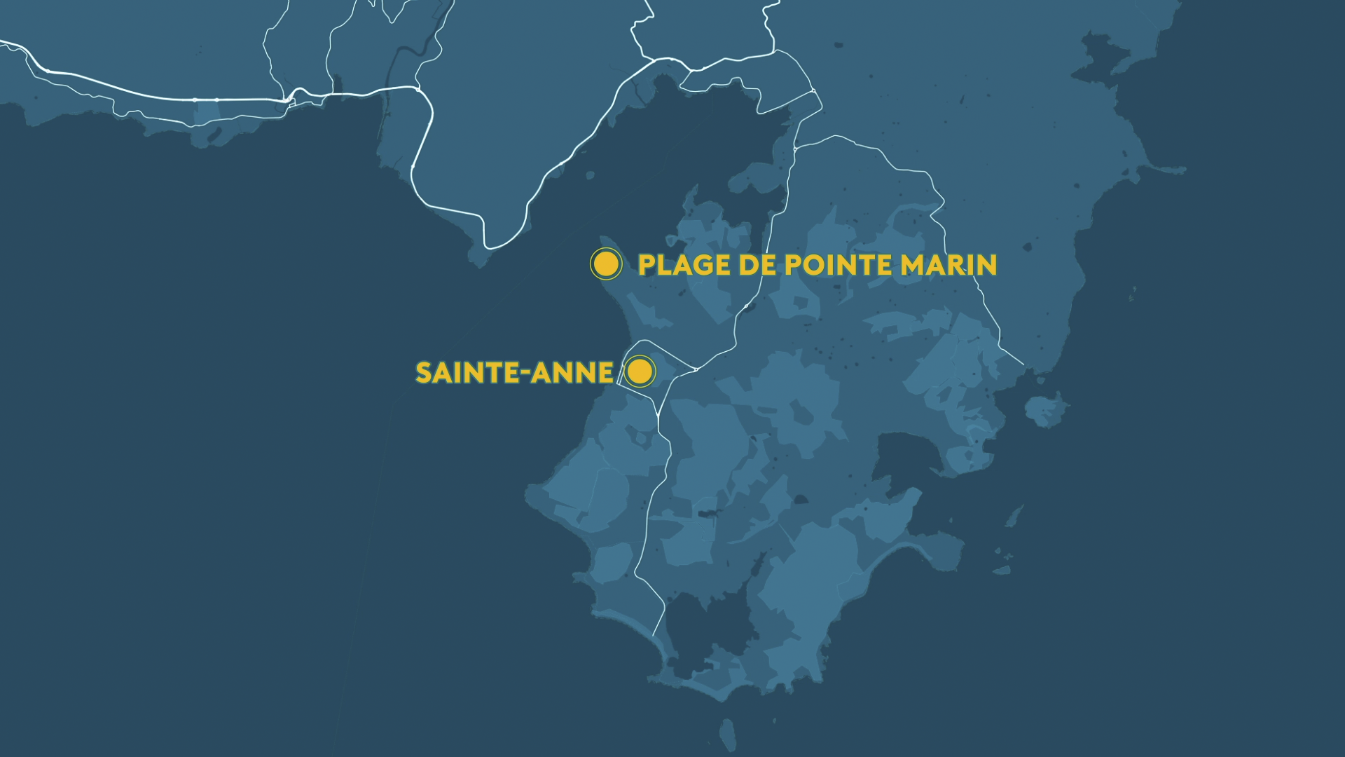 En 1ère ligne - Map - Martinique - Plage de Pointe Marin